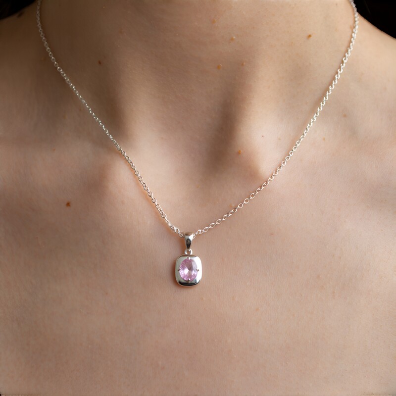 Ciondolo in argento con Kunzite (Pallanova)