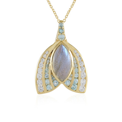 Blue Maniry Labradorite Silver Necklace (KM by Juwelo)
