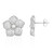 Pendientes en plata con Perla blanca Freshwater (Adela Silber)