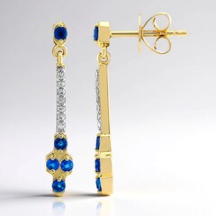Orecchini in oro con Haüyne