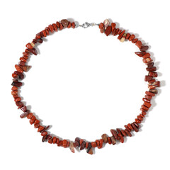 Collana in argento con Diaspro Rosso