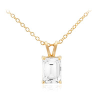 Zilveren halsketting met een witte topaas