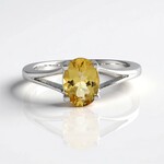 Anello in argento con Berillo Giallo