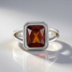 Anello in argento con Granato Essonite (Adela Silber)
