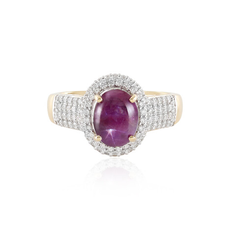 Anillo en oro con Rubí estrella de Karnataka (SUHANA)