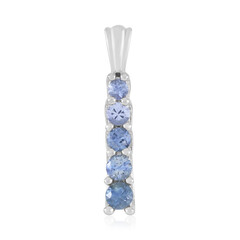 Zilveren hanger met een Blauwe Ceylon saffier