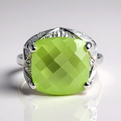 Anello in argento con Prehnite