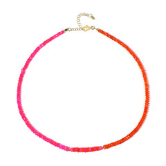 Collier en argent et Opale orange d'Éthiopie (Riya)