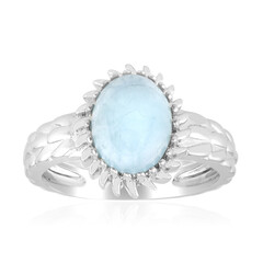 Anello in argento con Acquamarina Brasiliana