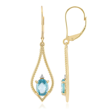 Pendientes en oro con Zircón de Ratanak Kirí