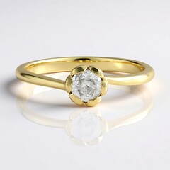 Anello in oro con Diamante I3 (H)