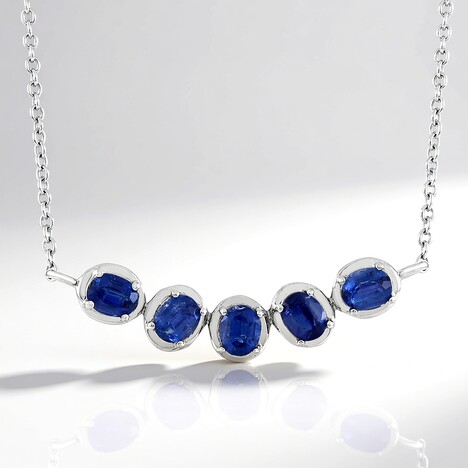 Collier en argent et Kyanite du Népal