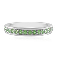 Anello in argento con Tsavorite della Tanzania