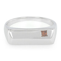 Bague pour homme en argent et Diamant fantaisie