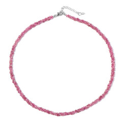 Pinkfarbener Turmalin-Silberhalskette