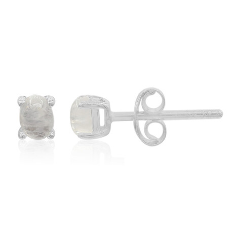 Regenbogen-Mondstein-Silberohrringe