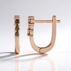 Orecchini in argento con Diamante Champagne I3