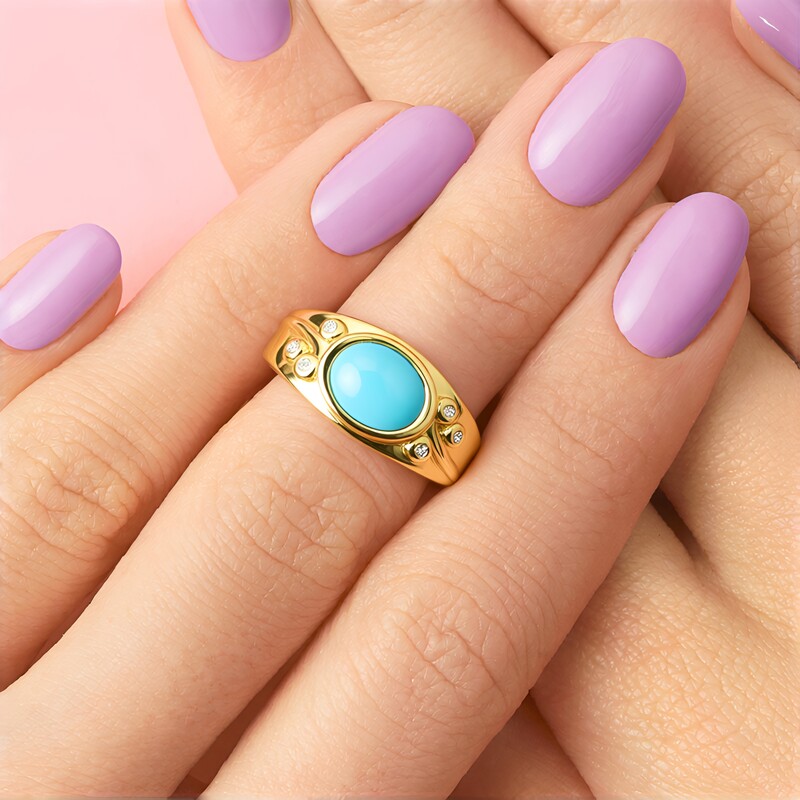 Sleeping Beauty-Türkis-Silberring