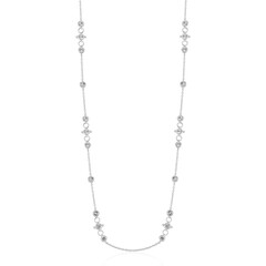 Weißer Topas-Silbercollier
