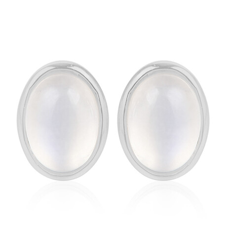 Boucles d'oreilles en argent et Pierre de lune de Tanzanie