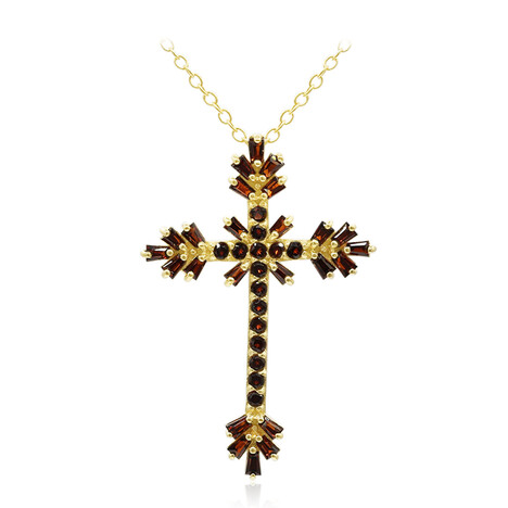 Collier en argent et Grenat du Mozambique