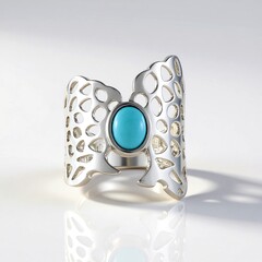 Anello in argento con Turchese Sleeping Beauty (MONOSONO COLLECTION)