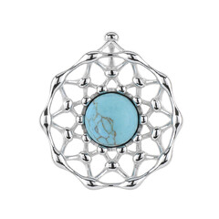 Zilveren hanger met een turkoois