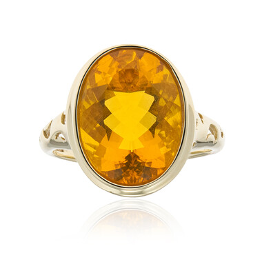 Anello in oro con Opale di Fuoco Messicano (CUSTODANA)
