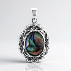 Ciondolo in argento con Quarzo Bianco