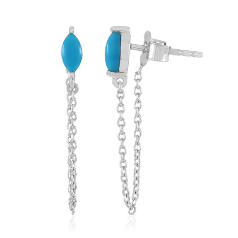 Sleeping Beauty Turquoise Silver Earrings (Faszination Türkis)