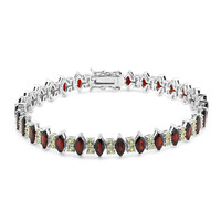 Granat-Silberarmband