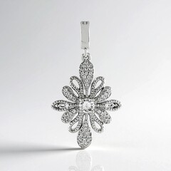 Ciondolo in argento con Zaffiro Bianco
