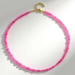Collier en argent et Opale rose d'Éthiopie