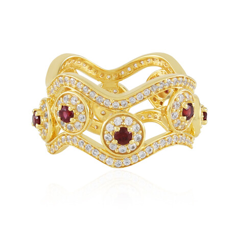 Anillo en plata con Espinela roja noble (de Melo Essence)