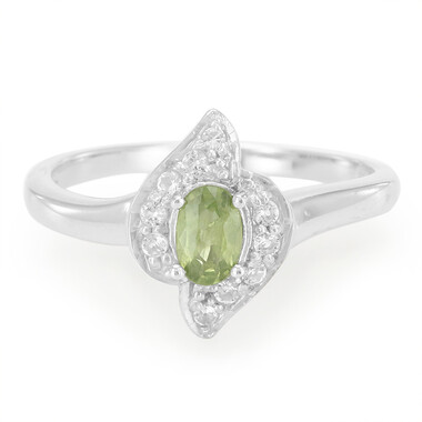 Anello in argento con Zaffiro Verde