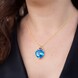 Collana in argento con Topazio Blu Svizzero (Gems en Vogue)