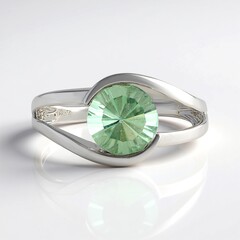 Anello in argento con Fluorite Verde