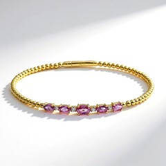Bracciale in oro con Zaffiro Rosa