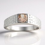 Bague en argent et Morganite du Brésil