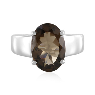 Anello in argento con Quarzo Fumè