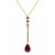 10K AAA Mozambique Ruby Gold Necklace