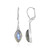Boucles d'oreilles en argent et Labradorite bleue de Maniry (KM by Juwelo)
