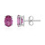 Pendientes en plata con Topacio rosa