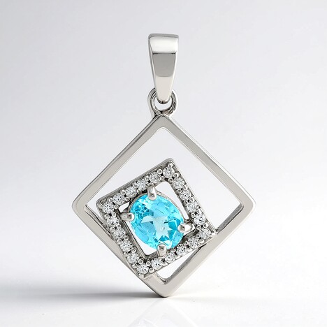 Ciondolo in argento con Apatite Blu (Pallanova)