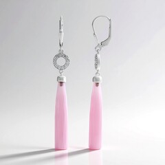 Orecchini in argento con Calcedonio Lavanda (KM by Juwelo)