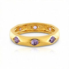 Zilveren ring met tanzanieten (de Melo Essence)