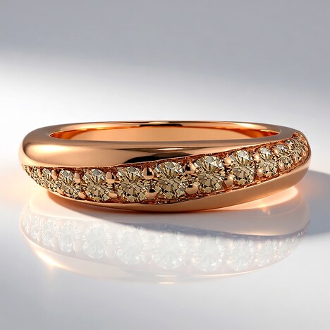 Anello in oro con Diamante Rose de France SI1 di Argyle (Annette)