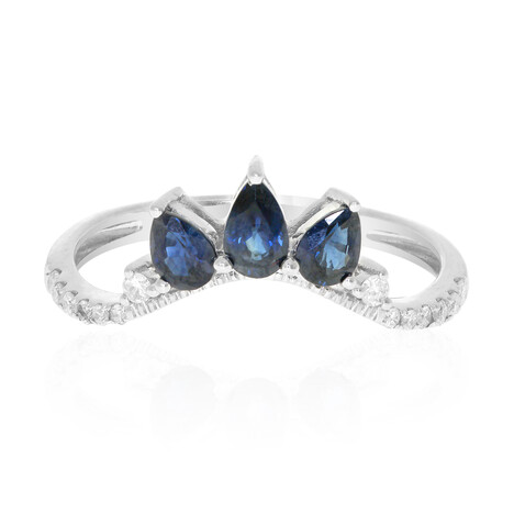 Anillo en oro con Zafiro azul Ceylon (CIRARI)
