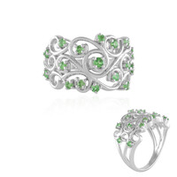 Bague en argent et Tsavorite de Tanzanie (de Melo)