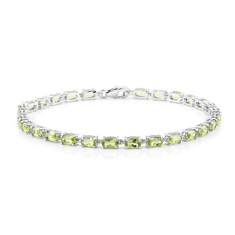 Burmesischer Peridot-Silberarmband